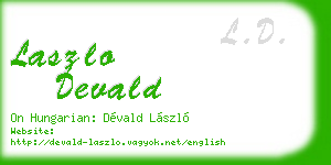 laszlo devald business card